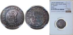 World Coins - Germany Brunswick-Lüneburg-Calenberg-Hannover Holy Roman Empire 1708 HB 4 Mariengroschen - George Louis Silver 2.2g NGC AU 55 KM 53 Schön DM 40