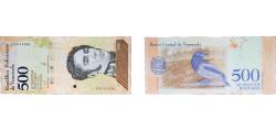 World Coins - Venezuela Bolivarian Republic 2018 500 Bolívares Paper UNC P 108 NCV bbcv500bss
