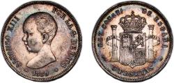 World Coins - Spain Kingdom 1889 