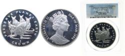 World Coins - Isle of Man British dependency 1994 1 Crown - Elizabeth II (Red-necked Wallaby) Silver (.925) 28.28g PCGS PR 66 KM 385a