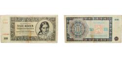 World Coins - Czechoslovakia Third Republic 1945 1000 Korun Paper VF  P 74