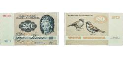 World Coins - Denmark Kingdom 1988 20 Kroner "Spurve" (Painting and Animal) Paper UNC  P 49 SIEG SD 140 DOP 149 DNF 8.2 DNF 8.2.1