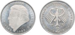World Coins - Germany Federal Republic of Germany 1996 A 2 Deutsche Mark (Franz Josef Strauss) Copper-nickel clad nickel Berlin Mint 7g UNC KM 175 J 450 Schön 174