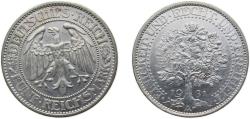 World Coins - Germany  Germany - 1871-1948 Weimar Republic 1931A 5 Reichsmark Silver (.500) Berlin mint (14651000) 25g AU KM56 J331