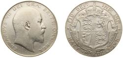 World Coins - Great Britain United Kingdom 1907 ½ Crown - Edward VII Silver (.925) (3693900) 14.14g VF KM 802 Sp 3980