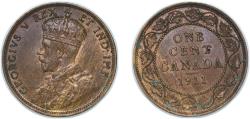 World Coins - Canada British Dominion 1911 1 Cent - George V (without "DEI GRA") Bronze (Cu 95%, Sn 4%, Zn 1%) Royal Canadian Mint (4663486) 5.67g AU KM 15 Schön 14