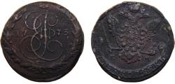 World Coins - Russia Empire Ekaterina II 1773 ЕМ 5 Kopecks