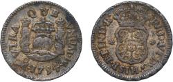 World Coins - Mexico Spanish colony 1754 Mo ½ Real - Fernando VI Silver (.917) Mexico City Mint 1.65g XF  KM 67
