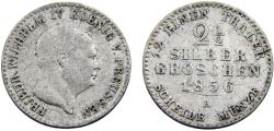 World Coins - Germany States Kingdom of Prussia Friedrich Wilhelm IV 1858 A 2 1/2 Silbergroschen