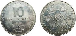 World Coins - Germany German Democratic Republic Democratic republic 1975 A 10 Mark (The Warsaw Pact) Nickel brass Berlin Mint (2522356) 12.08g UNC  KM 58 Schön 54 J 1557 AKS 65