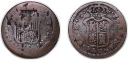 World Coins - Spain Principality of Catalonia Kingdom 1754 - 1755 Ardite - Ferdinand VI (clovers) Copper 2.43g VF  Cal 699