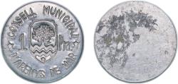 World Coins - Arenys de Mar, Municipality of 1937 1 Peseta (Arenys de Mar) Aluminium 3.36g AU  KM 2 Turró 190