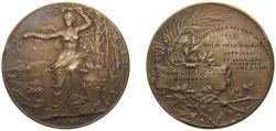 World Coins - France Third Republic 1911 Medal - Centenaire des Prud' Hommes Copper 19.6g AU