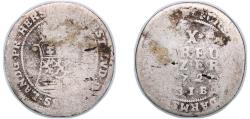 World Coins - Germany Grand duchy of Hessen-Darmstadt German states 1727 10 Kreuzers - Ernest Louis I Silver 2.01g F  KM 148 Schön DM 39 Hesse 3445