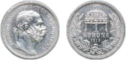World Coins - Hungary 1915 KB 1 Korona - Francis Joseph I Silver (.835) (3934000) 5g UNC KM 492 ÉH 1495 H 2204 Adamo K5.1
