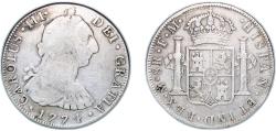 World Coins - Mexico Spanish colony 1774 FM 8 Reales - Charles III Silver (.903) Mexico City Mint 26.61g VF KM 106