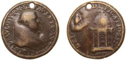 World Coins - Italy Papal States Italian states 1612 Medal - Paul V (Archbishop of Milan Saint Charles Borromée is canonized as a saint) Bronze 21.6g VF