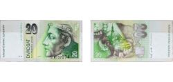 World Coins - Slovakia 2001 20 Korun Paper UNC P 20