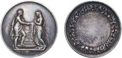 World Coins - France ND Wedding Medal - Civil marriage (Montagny) Silver (.950) 11.06g XF