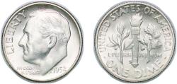 Us Coins - United States Federal republic 1952 S 1 Dime "Roosevelt Silver Dime" Silver (.900) San Francisco Mint (44400000) 2.54g UNC KM 195 Schön 197