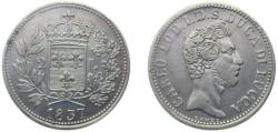World Coins - Italy Republic of Lucca Italian states 1837 2 Lire - Carlo Ludovico I Silver (.666) (153047) 9.43g XF KM 41