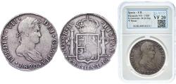 World Coins - Guatemala Spanish colony 1820 NG M 8 Reales - Fernando VII Silver (.896) Casa de Moneda de Guatemala Mint 26.88g NCV VF 20  KM 69