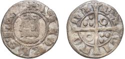 World Coins - Spain Principality of Catalonia 1291 - 1327 Dinero - Jaime II Billon (.250 silver) La Seca Mint 0.83g VF  Cru 346