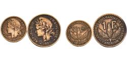 World Coins - Cameroon French Mandate 1925/ 1926 50 Centimes &amp; 1 Franc 2 Lots