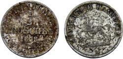 World Coins - Germany States Kingdom of Hannover Georg V 1858 B ½ Groschen