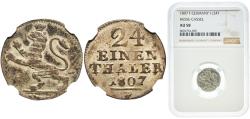 World Coins - Hesse, Electorate of 1807 1⁄24 Thaler - William I Billon (.333 silver) Kassel Mint (997005) 2g NGC AU 58 Top Pop  AKS 9, 10 Jaeg 2 FH 3, 5, 10 KM 554 Schön DM 176