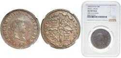 World Coins - Spain Kingdom 1820 J 8 Maravedis - Fernando VII (Jubia, 2nd portrait, Laureate bust) Copper Jubia Mint 10g NGC AU Cal 1554 Aureo 200