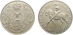 World Coins - Great Britain United Kingdom Elizabeth II 1977 25 New Pence 25th anniversary of accession of Queen Elizabeth II 28.4g