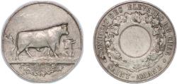 World Coins - France Republic ND Medal - Syndicat des eleveurs du cher, Saint-Amand Silver plated bronze 19.53g AU