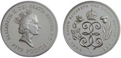 World Coins - United Kingdom Elizabeth II 1990 5 pounds 90th anniversary of the birth of the Queen Mother