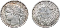 World Coins - France Third Republic 1888 A 1 Franc Silver (.835) (3244069) 5g UNC F 216 Gad 465 KM 822