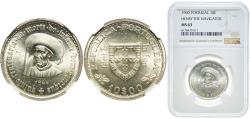 World Coins - Portugal Second Republic 1960 10 Escudos (Prince Henry the Navigator) Silver (.680) (320 Copper) Lisbon Mint (200000) 12.5g NGC MS 63  KM 588 Gomes R 45