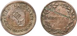 World Coins - Germany City of Bremen 1840 1 Groten Billon (.281 silver) Bremen Mint (261545) 0.71g VF Jungk 1021