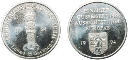 World Coins - Germany Federal Republic 1994 Medal - König Friedrich August Turm Silver 14.56g PF
