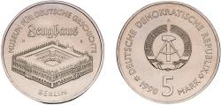 World Coins - Germany German Democratic Republic Democratic republic 1990 A 5 Mark (Zeughaus Museum) Nickel brass Berlin Mint (503420) 9.62g UNC  KM 135 Schön 132 J 1632 AKS 137