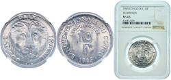 World Coins - Congo Republic 1965 10 Francs Aluminium (100100000) 3.27g NGC MS 65  KM 1 Schön 34