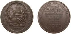 World Coins - France Kingdom 1792 5 Sols (Monneron Freres) Bronze 28.15g XF KM Tn31