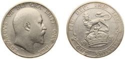 World Coins - Great Britain United Kingdom 1905 1 Shilling - Edward VII (Rare) Silver (.925) (488300) 5.55g VF KM 800 Sp 3982