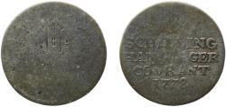 World Coins - Germany Free Hanseatic city of Hamburg Holy Roman Empire 1778 1 Schilling Courant Billon (.375 silver) Hamburg Mint 0.92g F  KM 456