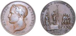World Coins - France First Empire 1804 Medal- Distribution des aigles à l’armée Brozne 8.3g XF Bramsen357