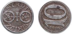 World Coins - Germany 1918 10 Pfennigs- Mainz Stadt Zinc 2.4g VF
