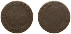 World Coins - France First Empire 1809 A 10 Centimes - Napoleon I Billon (.200 silver) Paris Mint (7527115) 1.9g VF F 130 Gad 190 KM 676.1