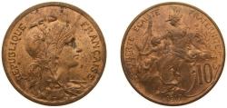 World Coins - France Third Republic 1917 10 Centimes Bronze (11913589) 10g UNC F 136 Gad 277 Schön 183 KM 843 GEM 34.1 / 34.7 / 34.8 / 34.9