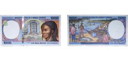 World Coins - Central African States Bank of Central African States 1995 10 000 Francs Paper AU P 5