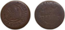 World Coins - Spain Kingdom 1744-1746 2 Maravedis - Felipe V (Segovia) Copper Segovia Mint 3.1g VF KM366