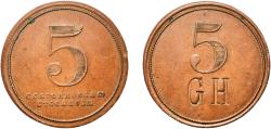 World Coins - Sweden Kingdom ND Token - C.C. Sporrong and Co. (Stockholm) Copper Sporrong & Co. Mint 5.57g AU  TC 450027